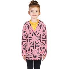 Floral Folk Damask Pattern  Kids  Double Breasted Button Coat by Eskimos