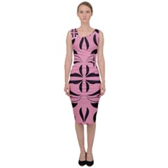 Floral Folk Damask Pattern  Sleeveless Pencil Dress by Eskimos