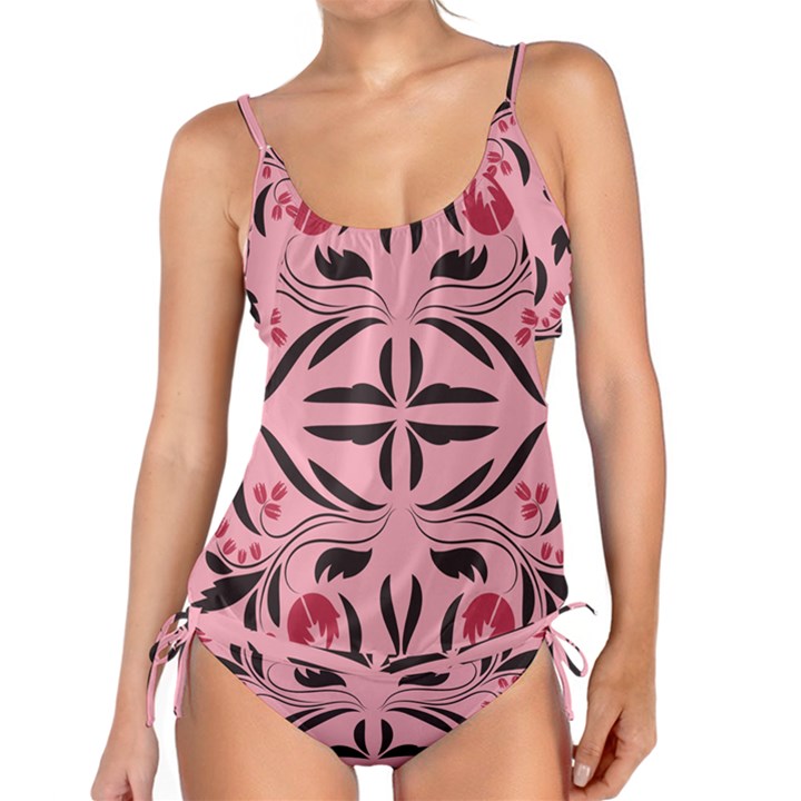 Floral folk damask pattern  Tankini Set