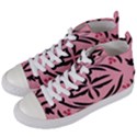 Floral folk damask pattern  Women s Mid-Top Canvas Sneakers View2