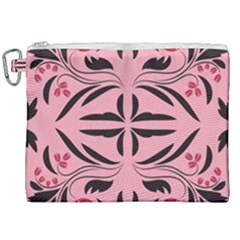 Floral Folk Damask Pattern  Canvas Cosmetic Bag (xxl) by Eskimos