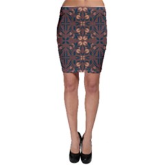 Floral Folk Damask Pattern  Bodycon Skirt by Eskimos