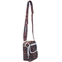 Floral Folk Damask Pattern  Shoulder Strap Belt Bag by Eskimos