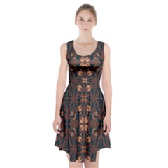 Floral Folk Damask Pattern  Racerback Midi Dress by Eskimos