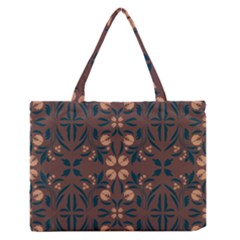 Floral Folk Damask Pattern  Zipper Medium Tote Bag by Eskimos