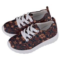 Floral Folk Damask Pattern  Kids  Lightweight Sports Shoes by Eskimos