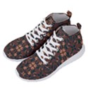 Floral folk damask pattern  Men s Lightweight High Top Sneakers View2