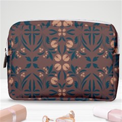 Floral Folk Damask Pattern  Make Up Pouch (medium) by Eskimos