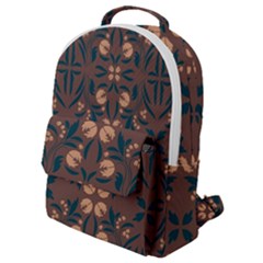 Floral Folk Damask Pattern  Flap Pocket Backpack (small)