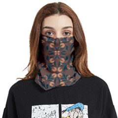 Floral Folk Damask Pattern  Face Covering Bandana (two Sides) by Eskimos