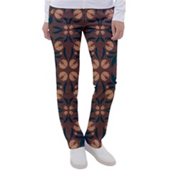 Floral Folk Damask Pattern  Women s Casual Pants by Eskimos