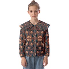 Floral Folk Damask Pattern  Kids  Peter Pan Collar Blouse by Eskimos