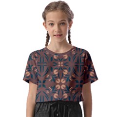 Floral Folk Damask Pattern  Kids  Basic Tee by Eskimos