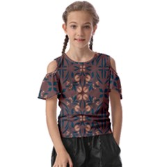 Floral Folk Damask Pattern  Kids  Butterfly Cutout Tee