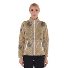 Folk Flowers Print Floral Pattern Ethnic Art Women s Bomber Jacket by Eskimos