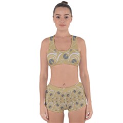 Folk Flowers Print Floral Pattern Ethnic Art Racerback Boyleg Bikini Set by Eskimos