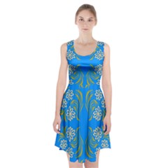 Floral Folk Damask Pattern  Racerback Midi Dress by Eskimos