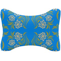 Floral Folk Damask Pattern  Seat Head Rest Cushion by Eskimos