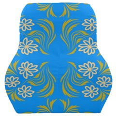 Floral Folk Damask Pattern  Car Seat Back Cushion  by Eskimos