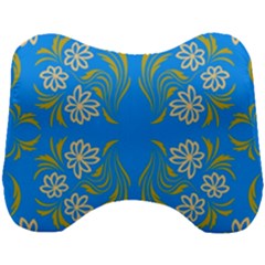 Floral Folk Damask Pattern  Head Support Cushion by Eskimos