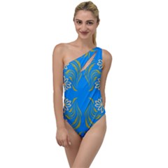 Floral Folk Damask Pattern  To One Side Swimsuit by Eskimos