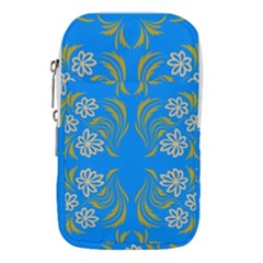 Floral Folk Damask Pattern  Waist Pouch (large) by Eskimos