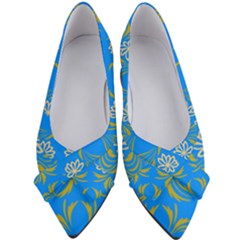 Floral Folk Damask Pattern  Women s Bow Heels by Eskimos