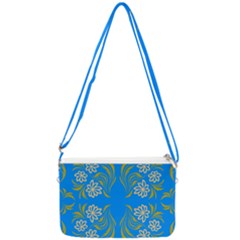 Floral Folk Damask Pattern  Double Gusset Crossbody Bag by Eskimos