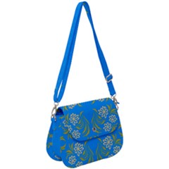 Floral Folk Damask Pattern  Saddle Handbag by Eskimos