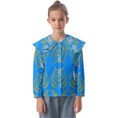 Floral Folk Damask Pattern  Kids  Peter Pan Collar Blouse by Eskimos