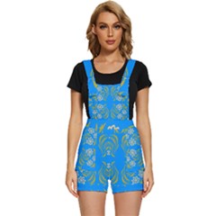 Floral Folk Damask Pattern  Short Overalls by Eskimos