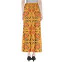 Floral folk damask pattern  Full Length Maxi Skirt View2