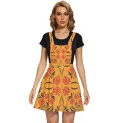 Floral Folk Damask Pattern  Apron Dress by Eskimos