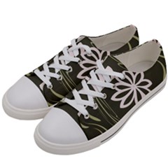 Folk Flowers Print Floral Pattern Ethnic Art Men s Low Top Canvas Sneakers by Eskimos