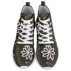 Folk Flowers Print Floral Pattern Ethnic Art Men s Lightweight High Top Sneakers by Eskimos