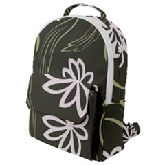 Folk Flowers Print Floral Pattern Ethnic Art Flap Pocket Backpack (small)