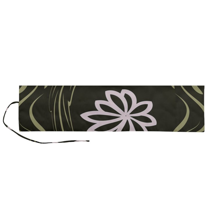 Folk flowers print Floral pattern Ethnic art Roll Up Canvas Pencil Holder (L)