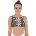 Folk flowers print Floral pattern Ethnic art Bandaged Up Bikini Top View1