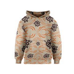 Folk Flowers Print Floral Pattern Ethnic Art Kids  Pullover Hoodie by Eskimos