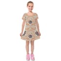 Folk flowers print Floral pattern Ethnic art Kids  Short Sleeve Velvet Dress View1