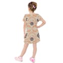 Folk flowers print Floral pattern Ethnic art Kids  Short Sleeve Velvet Dress View2