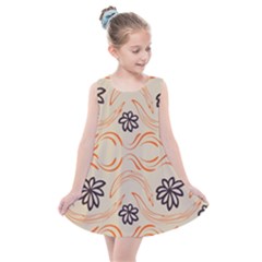 Folk Flowers Print Floral Pattern Ethnic Art Kids  Summer Dress by Eskimos