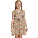 Folk flowers print Floral pattern Ethnic art Kids  Sleeveless Tiered Mini Dress View1