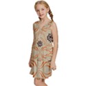 Folk flowers print Floral pattern Ethnic art Kids  Sleeveless Tiered Mini Dress View2