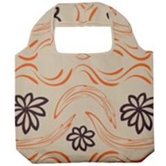 Folk Flowers Print Floral Pattern Ethnic Art Foldable Grocery Recycle Bag