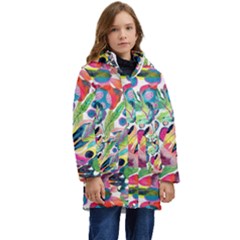 Floral Kid s Hooded Longline Puffer Jacket