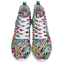 Floral Men s Lightweight High Top Sneakers by Sparkle