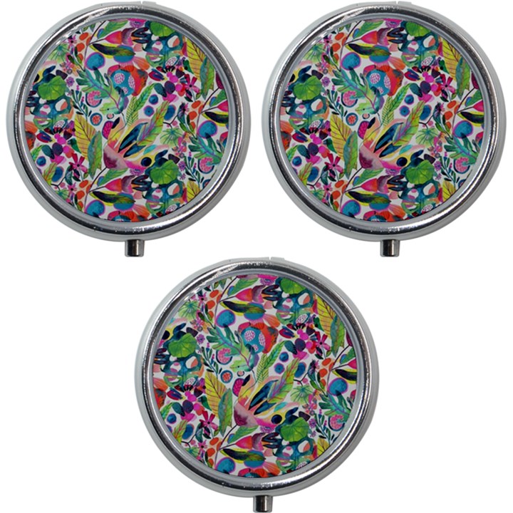 Floral Mini Round Pill Box (Pack of 3)