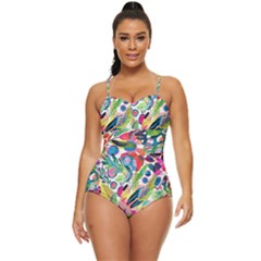 Floral Retro Full Coverage Swimsuit