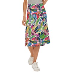 Floral Midi Panel Skirt